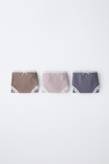 2-6 AÑOS/ PACK TRES BRAGUITAS ENCAJE - Multicolor de Zara - Imagen 0
