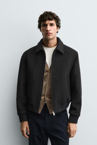 WOLL-KASCHMIR-JACKE MANTECO ® - Schwarz von Zara