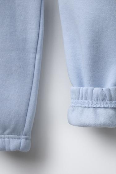 PANTALON JOGGER EN MOLLETON - Bleu clair de Zara - Image 4