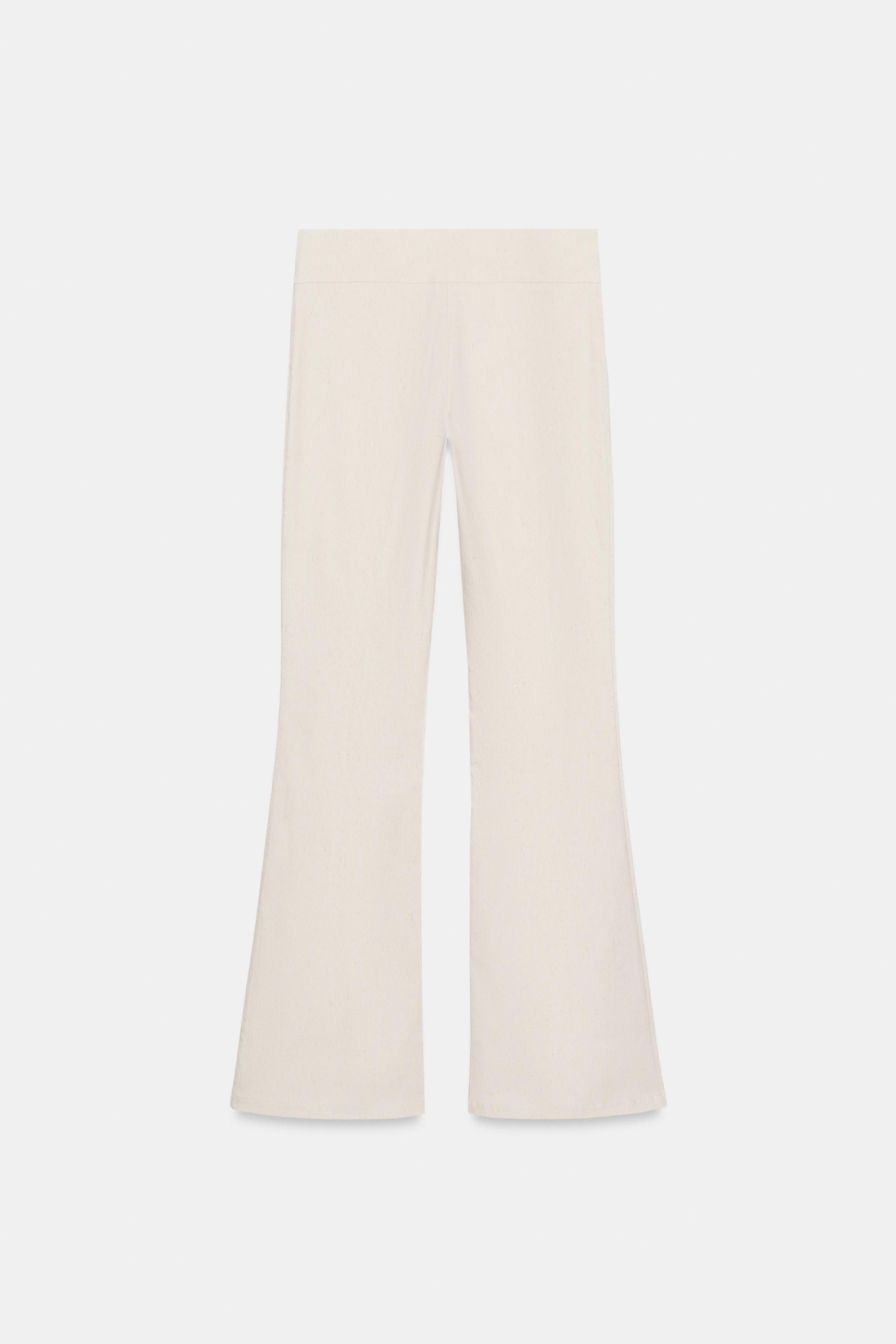 PANTALON EN SERGÉ ÉLASTIQUE À PASSANTS