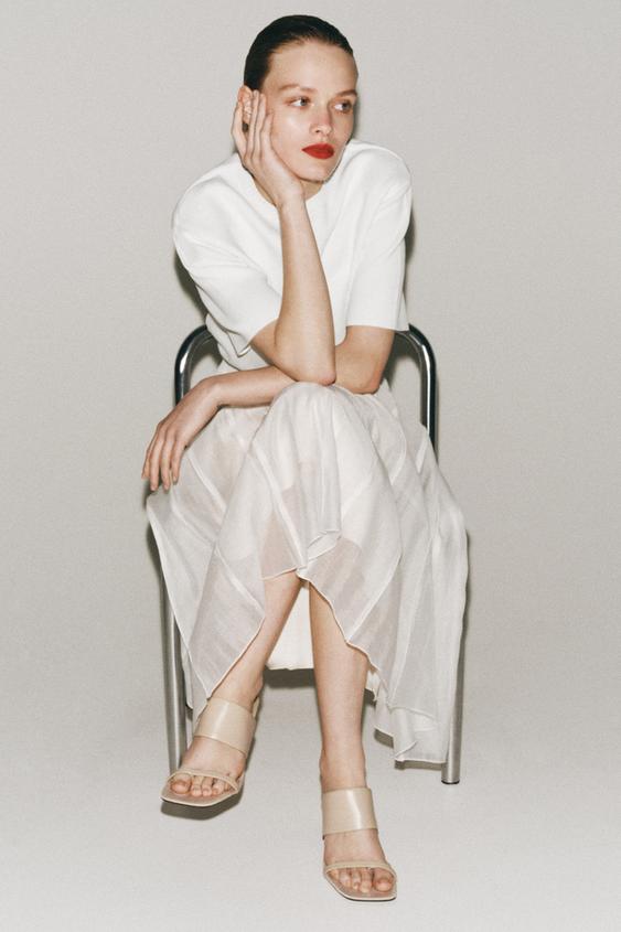 LEATHER HEELED MULES from Zara - $79.90