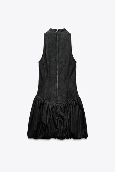 BALLOON DENIM DRESS - Anthracite grey by Zara - Image 5