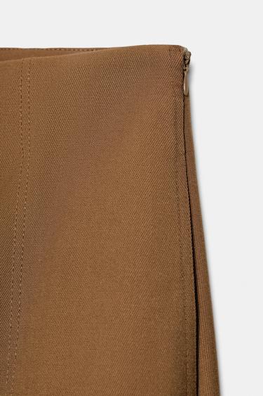 ZW COLLECTION VOLUME WIDE-LEG TROUSERS - Caramel by Zara - Image 7