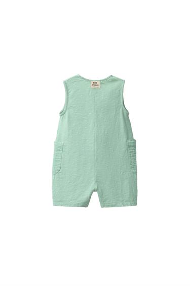 SALOPETTE TEXTURÉE ÉTIQUETTE - Vert moyen de Zara - Image 1