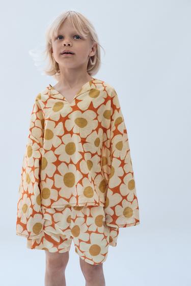 2-14 YEARS / LIMITED EDITION FLORAL SWIM SHORTS - Orange by Zara - Image 5