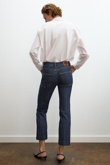 ZW COLLECTION MID-WAIST JEANS - Blue by Zara