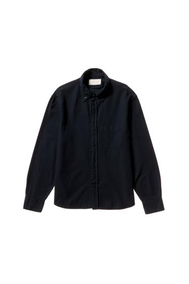 TEXTURED CHAMBRAY SHIRT - Dark navy by Zara
