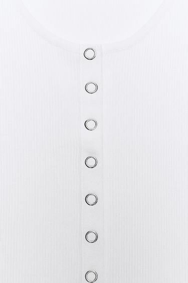 RIB KNIT TOP - White by Zara - Image 4