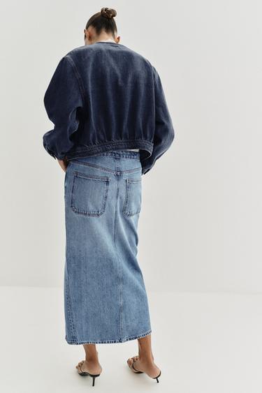 JUPE Z1975 CROISÉE DENIM - Bleu moyen de Zara - Image 4