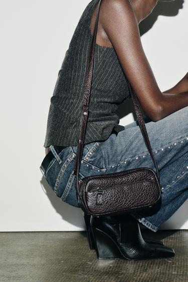 MINI EXTENDED BOWLING BAG - Burgundy Red by Zara - Image 1