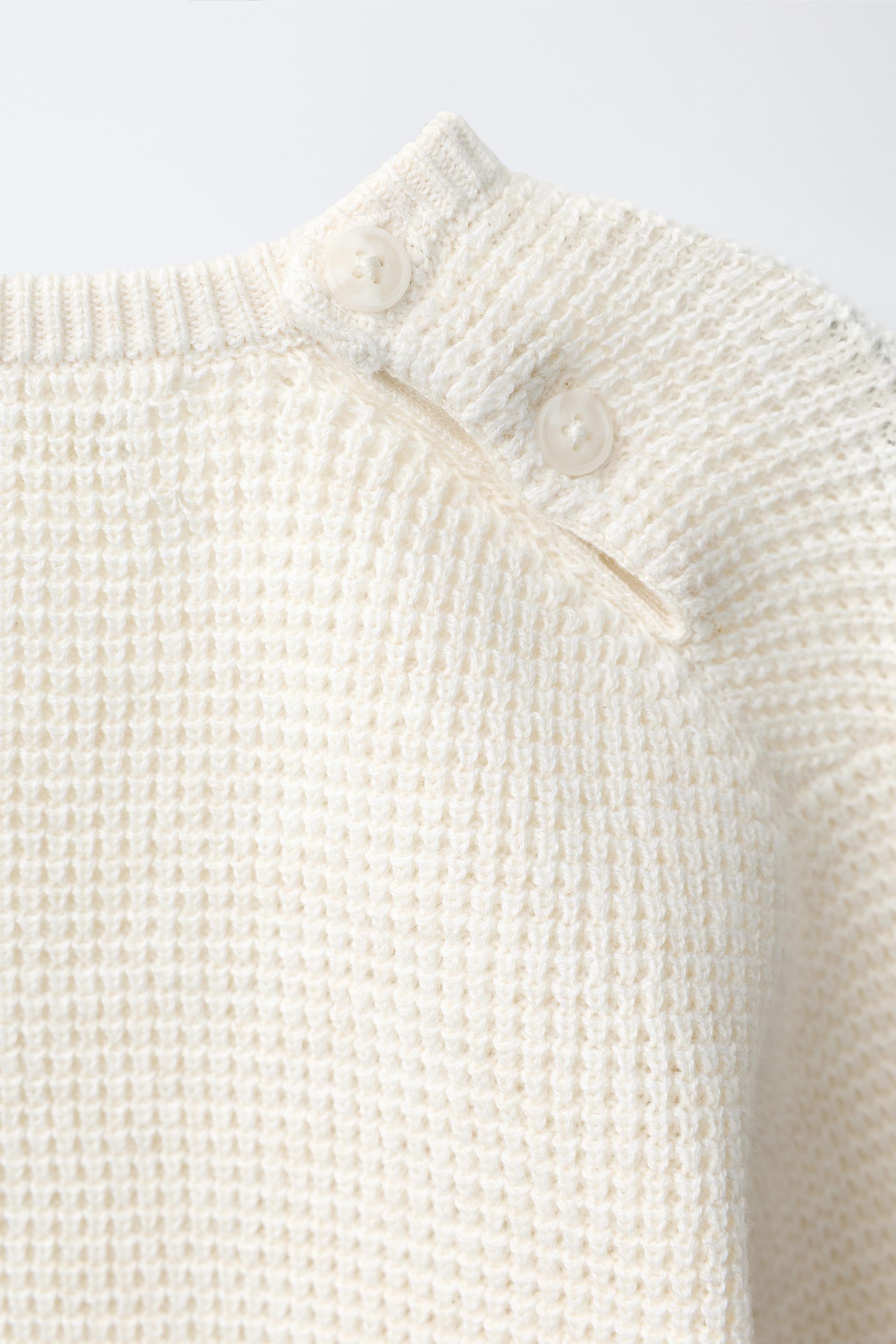 Детские свитеры Zara EMBROIDERED WAFFLE JUMPER — фото 5