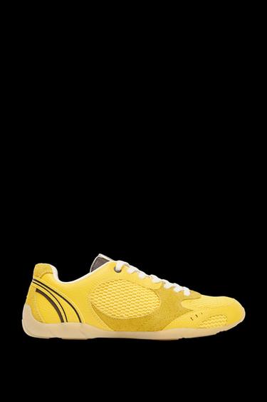CONTRAST RUNNING TRAINERS - Yellow by Zara - Image 0