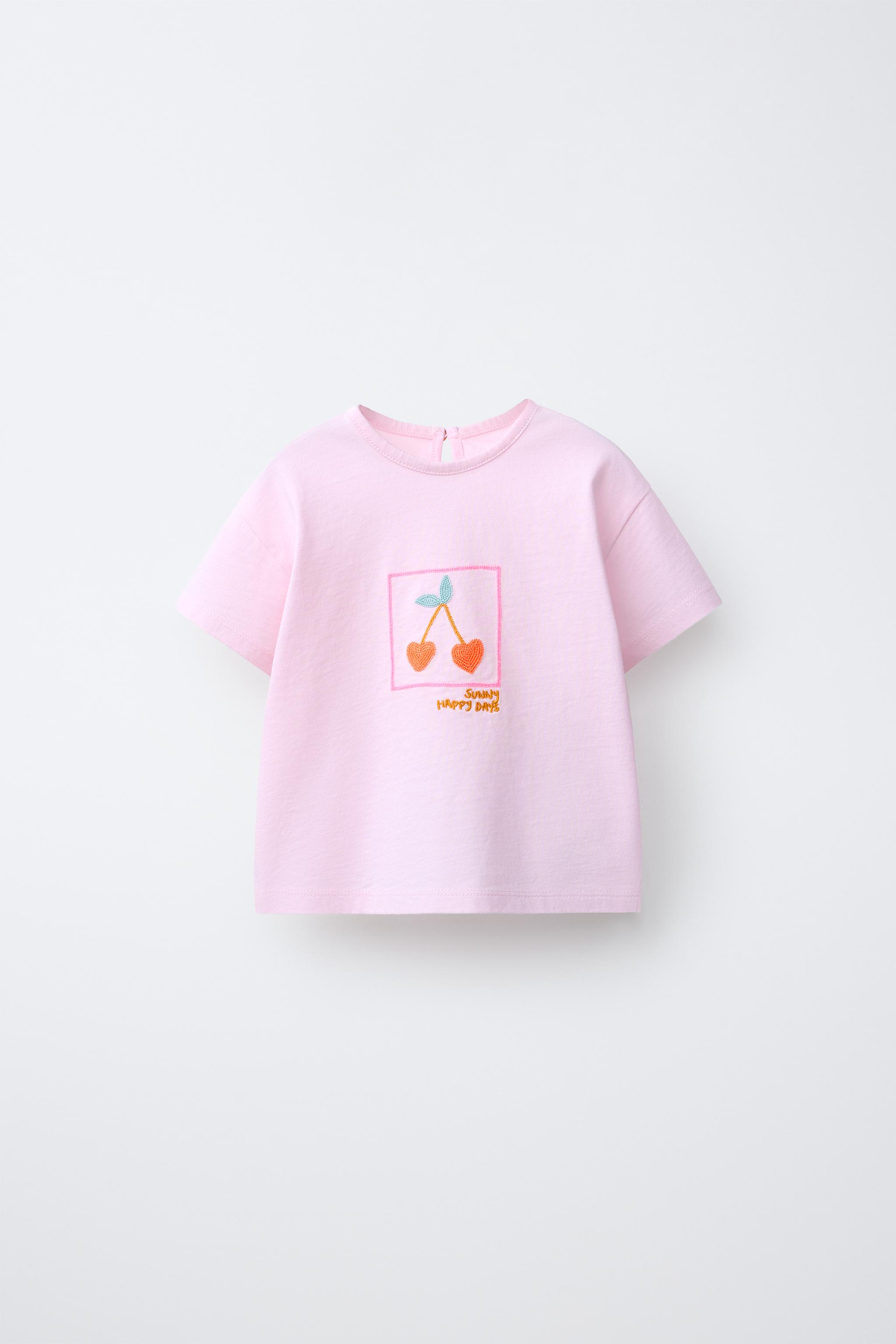 EMBROIDERED CHERRY T-SHIRT