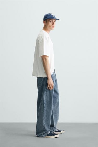 T-SHIRT BOXY FIT LAVÉ LIGHT WEIGHT - Blanc cassé de Zara - Image 3