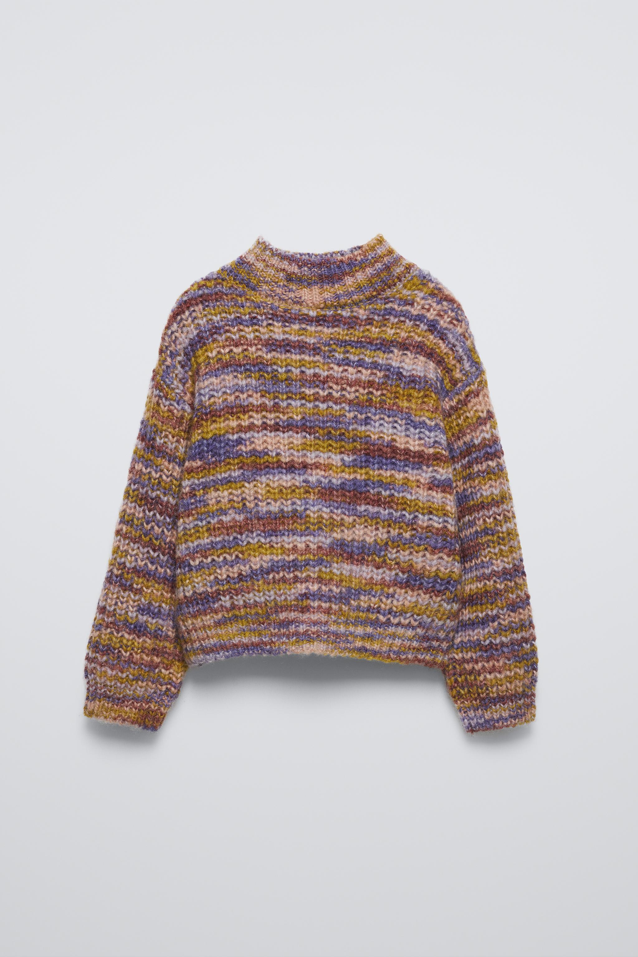 FELT TEXTURE KNIT SWEATER Multicoloured ZARA Turkey