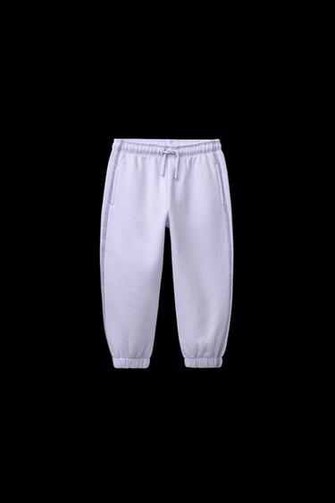 WARME JOGGINGHOSE MIT STEPPNÄHTEN - Flieder von Zara - Bild 0