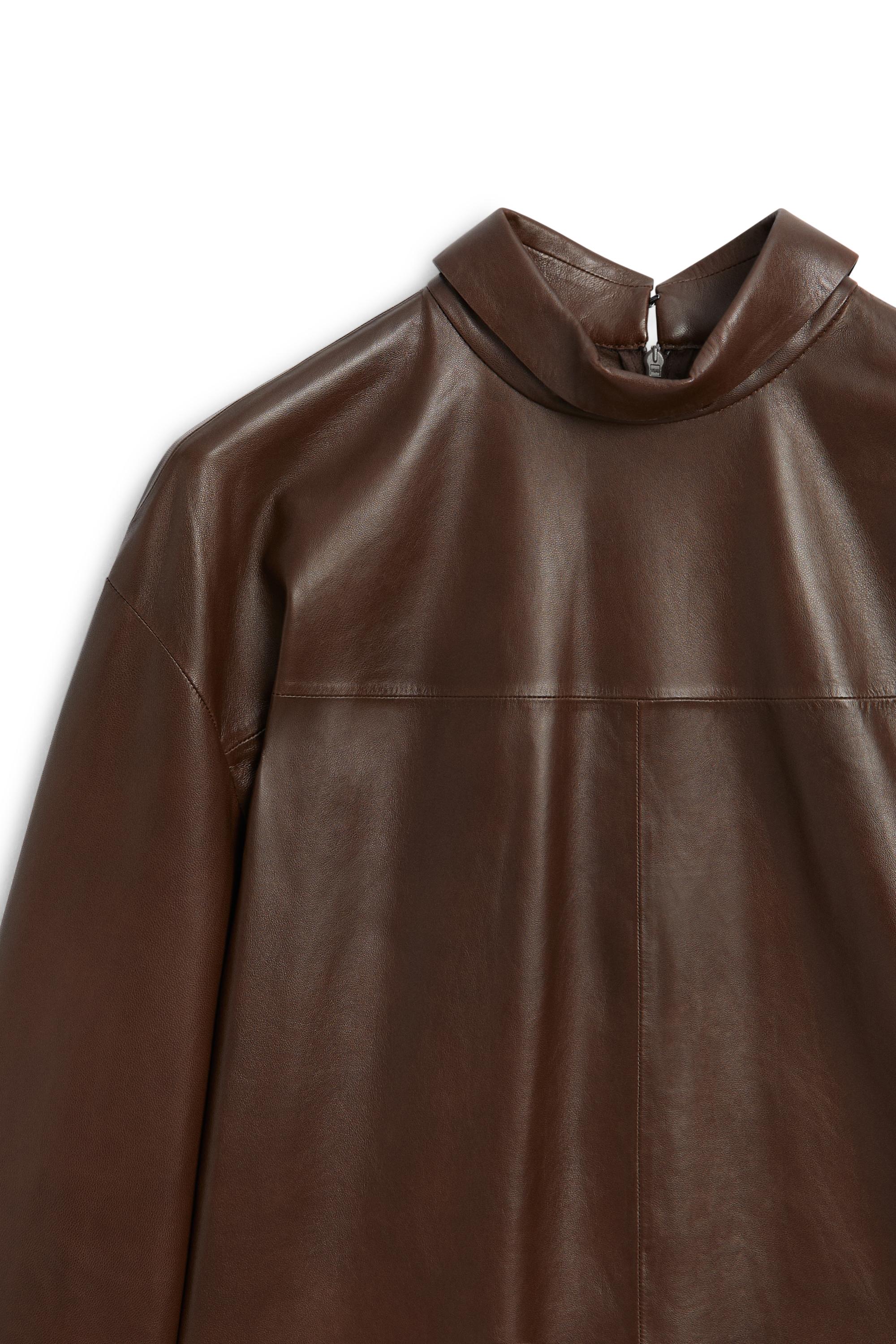 High neck leather blouse - LIMITED EDITION