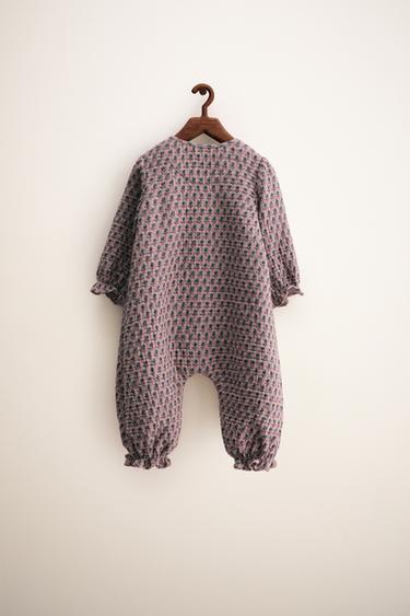 ZARA TIMELESS - COTTON GAUZE FLORAL ONE-PIECE SUIT - Dark pink by Zara - Image 1