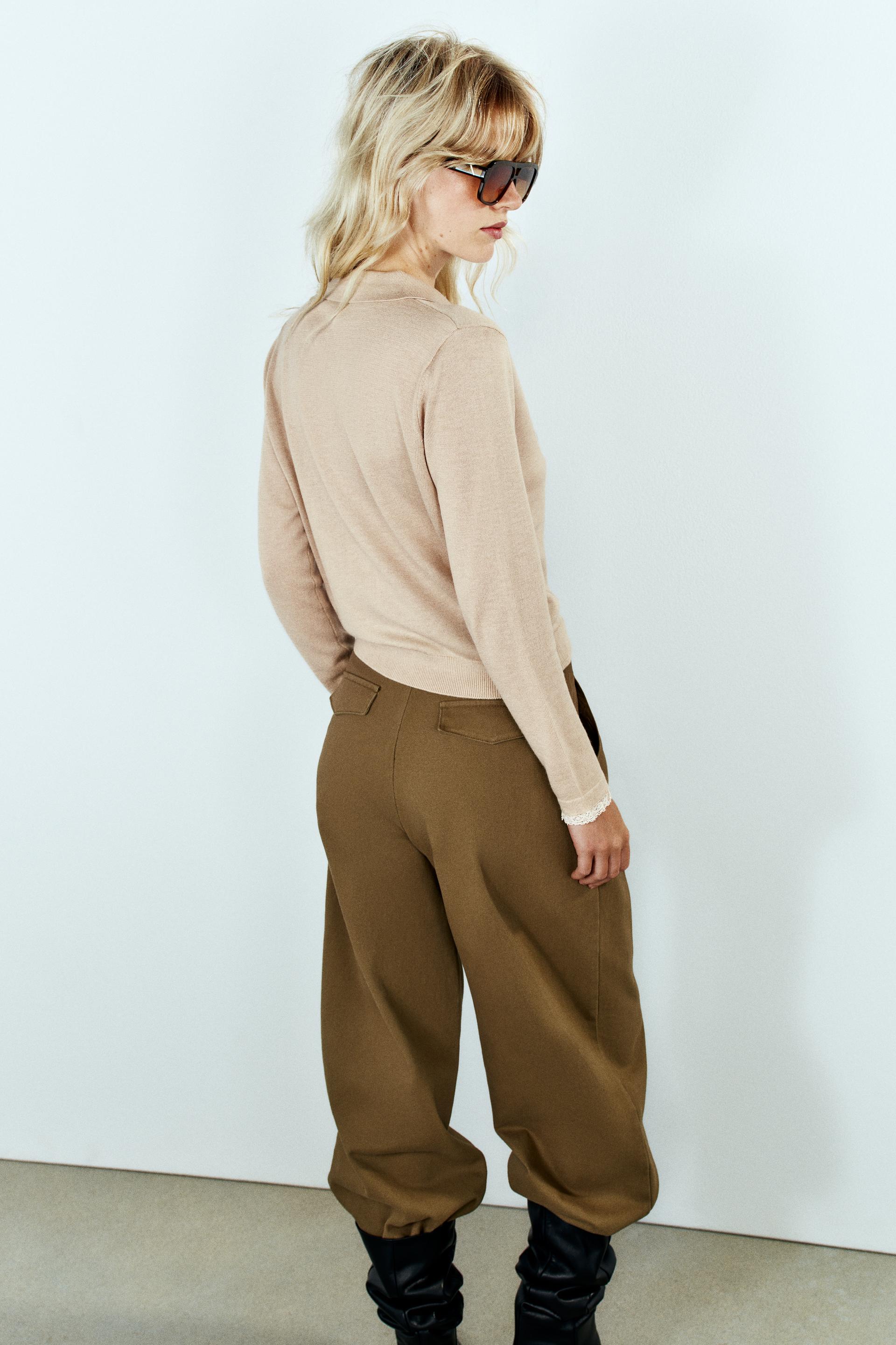 CONTRAST LACE-TRIM CARDIGAN thumbnail 7