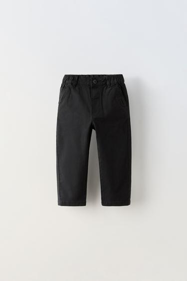 CHINO TROUSERS - Black by Zara