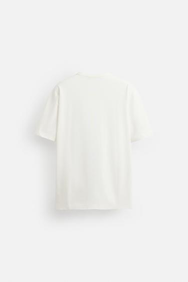 T-SHIRT HEAVYWEIGHT RIB BASIQUE - Blanc cassé de Zara - Image 6