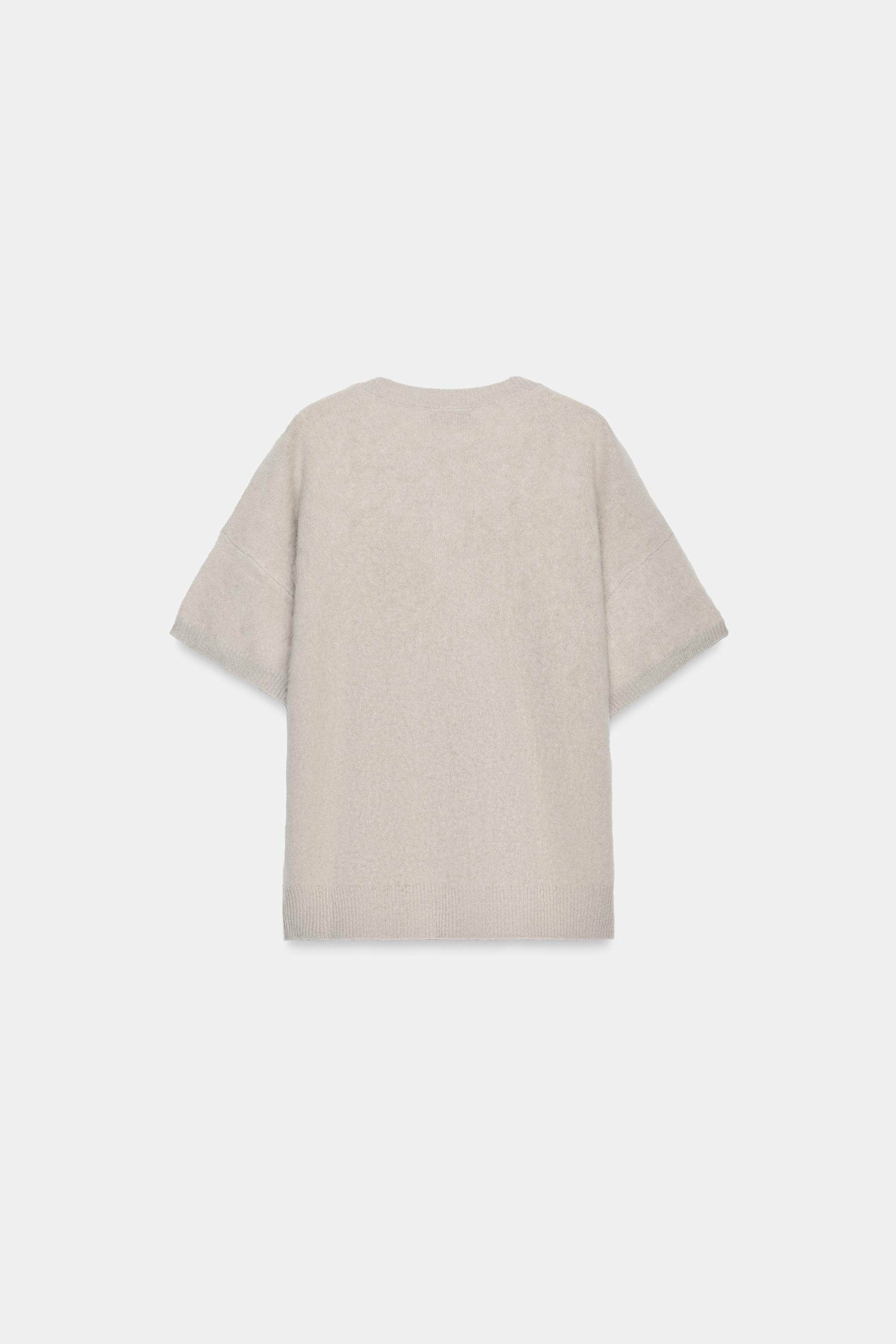 BRUSHED EFFECT OVERSIZED 100% WOOL SWEATER