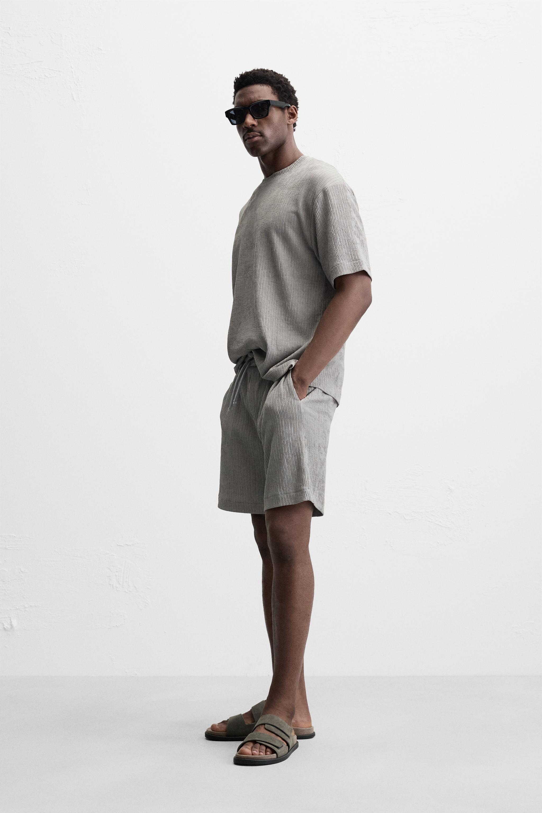【ZARA】テクスチャジャカードTシャツ | 4087/400/800 ZARA】テクスチャジャカードTシャツ | 4087/400/716 (ZARA/T