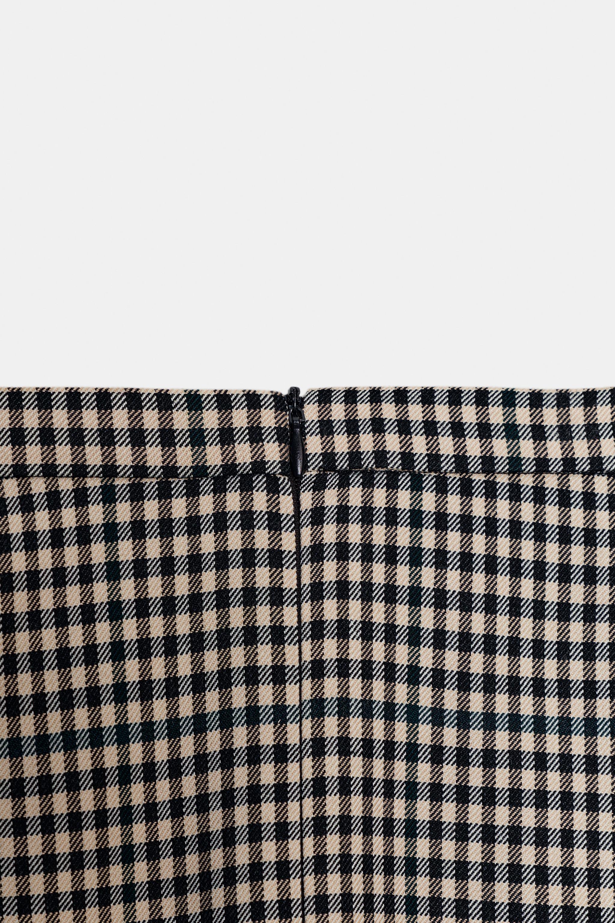 COMBINATION PLAID SKIRT ZW COLLECTION