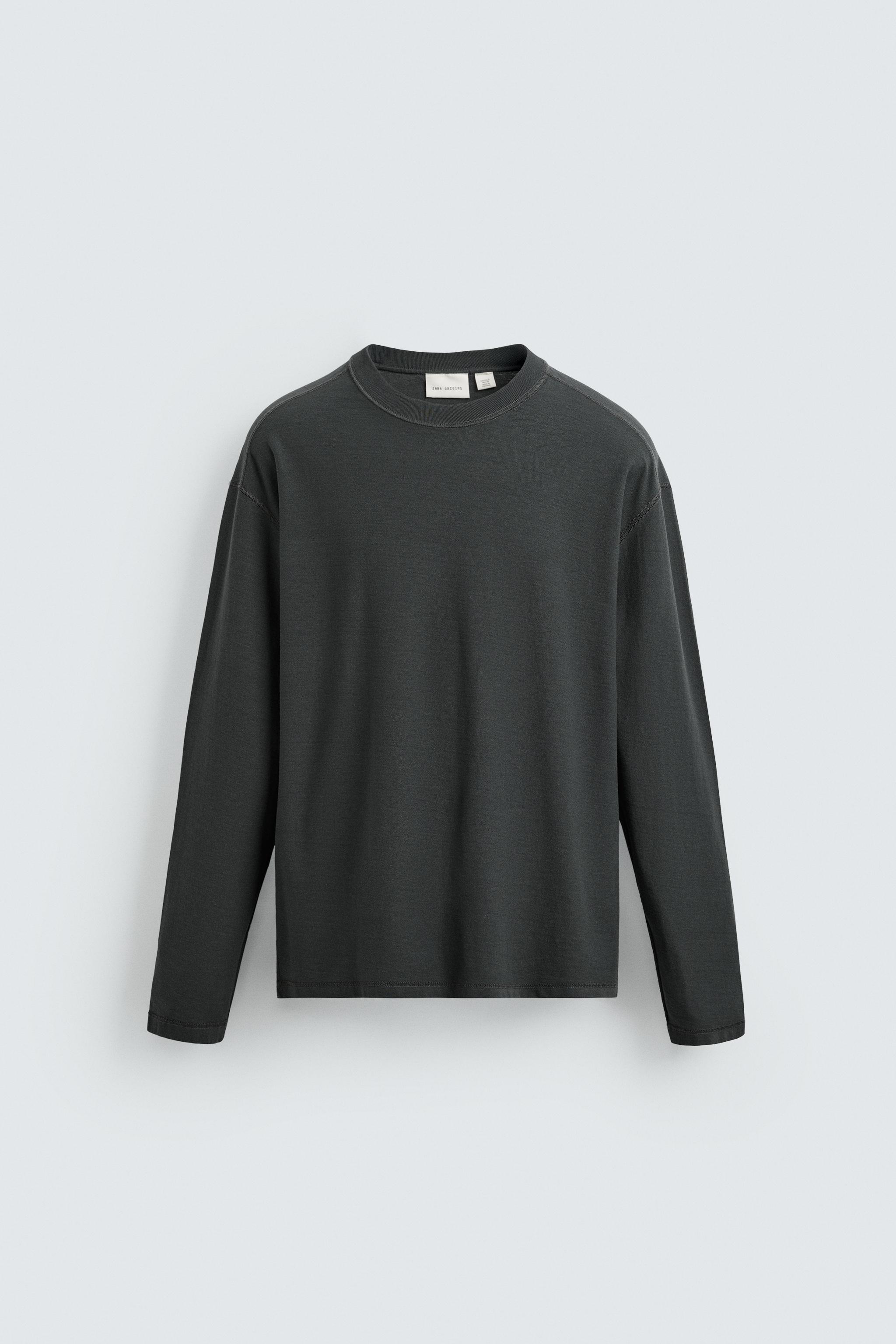 CAMISETA EFEITO DO AVESSO - Cinza-antracito | ZARA Brasil