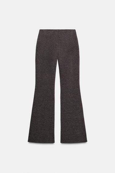 PANTALON ÉVASÉ - marron chiné de Zara - Image 5