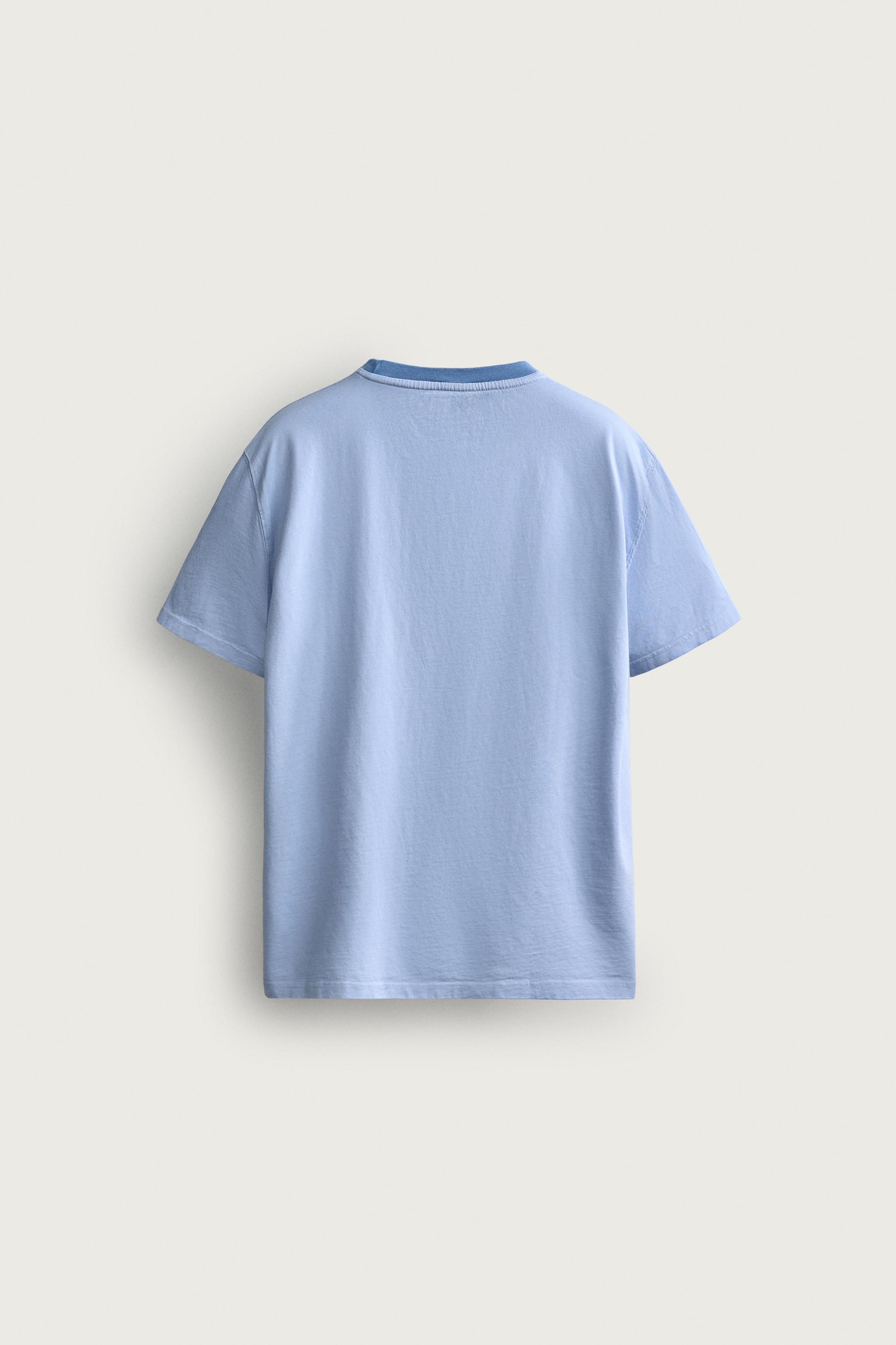 CONTRAST NECK RELAXED FIT T-SHIRT