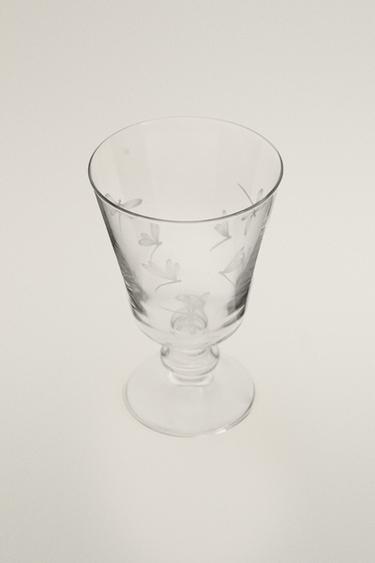 DRAGONFLY TRANSFER WINE GLASS - White by Zara - Image 1