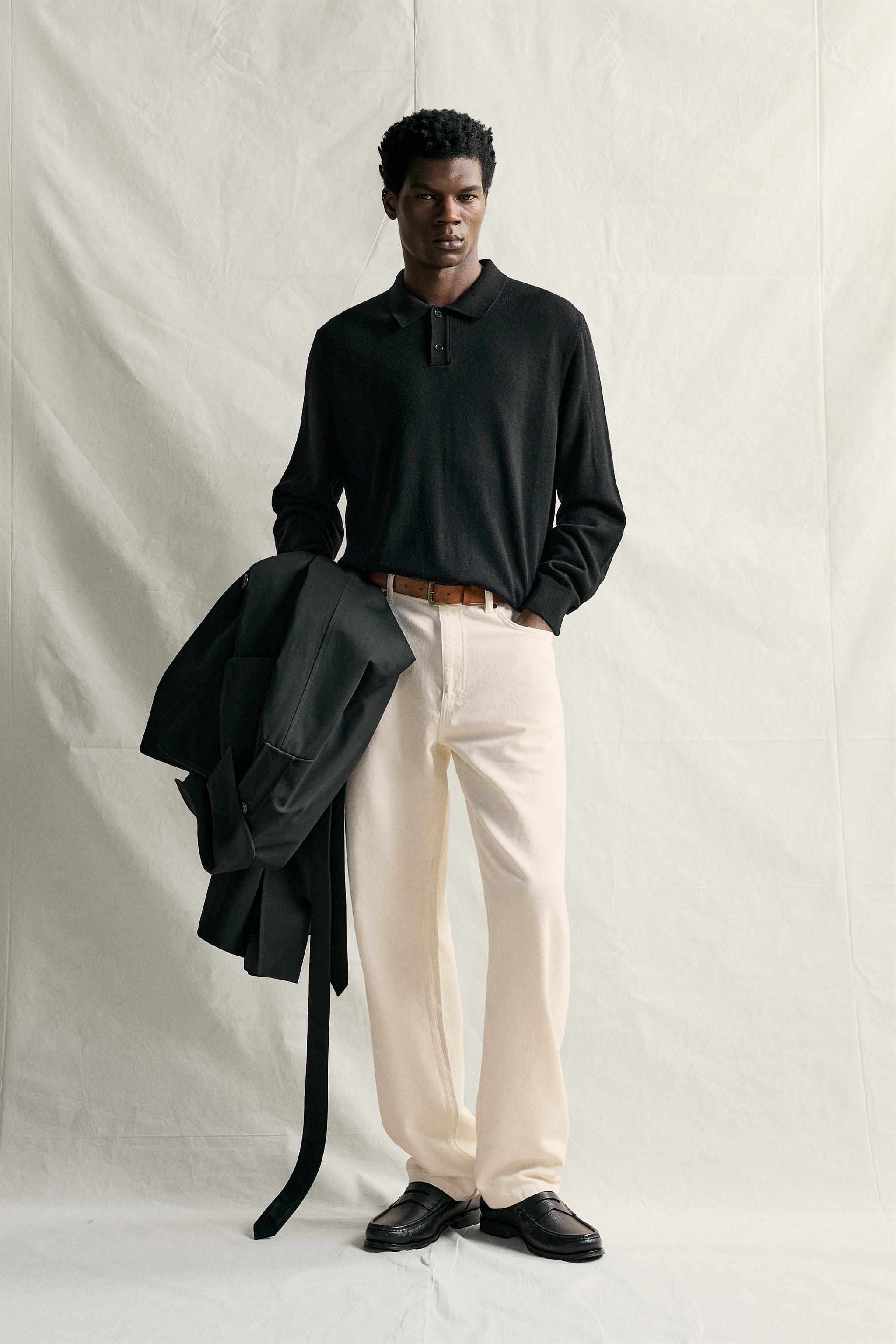 100% WOOL KNIT POLO SHIRT