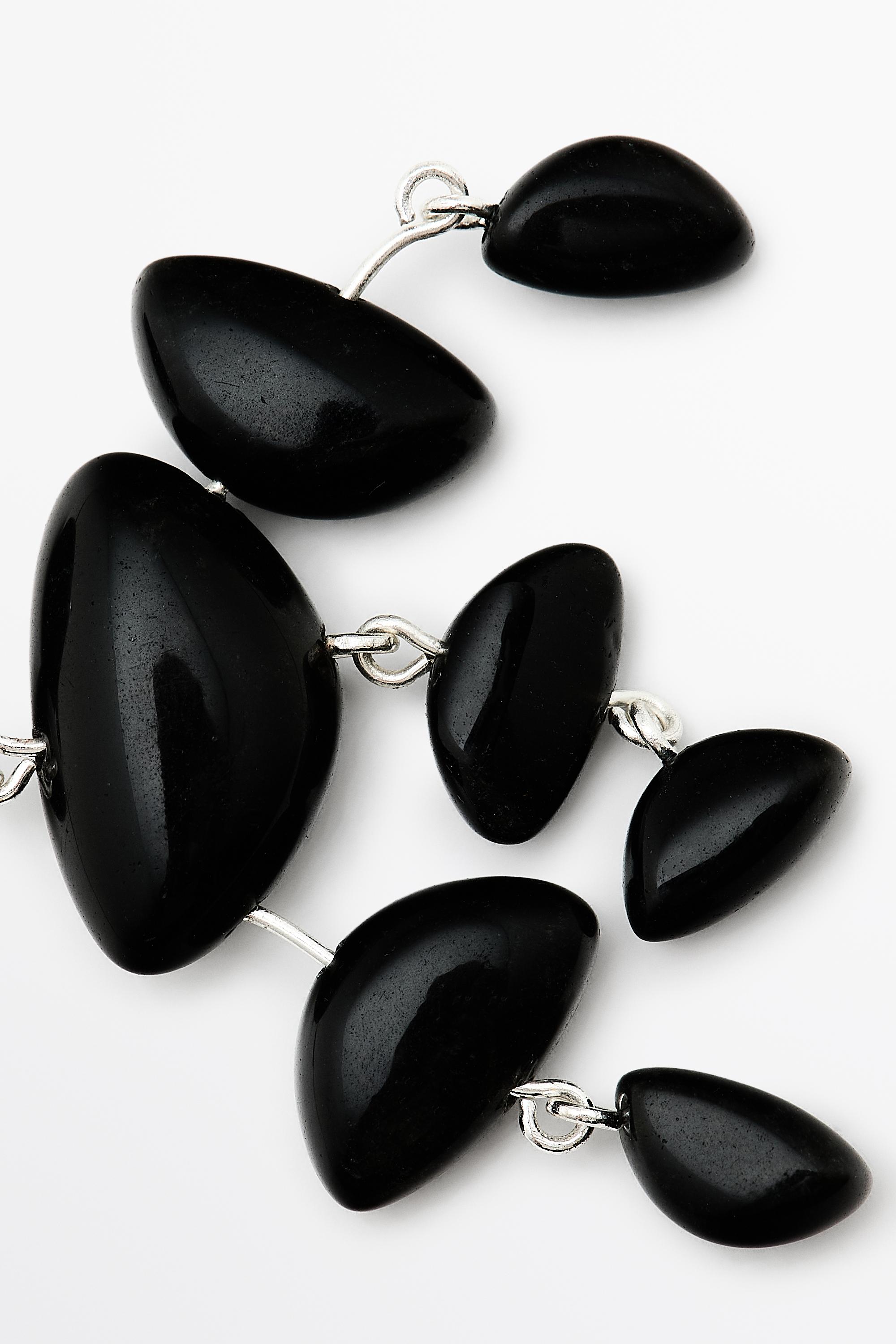 Large gemstone dangle earrings