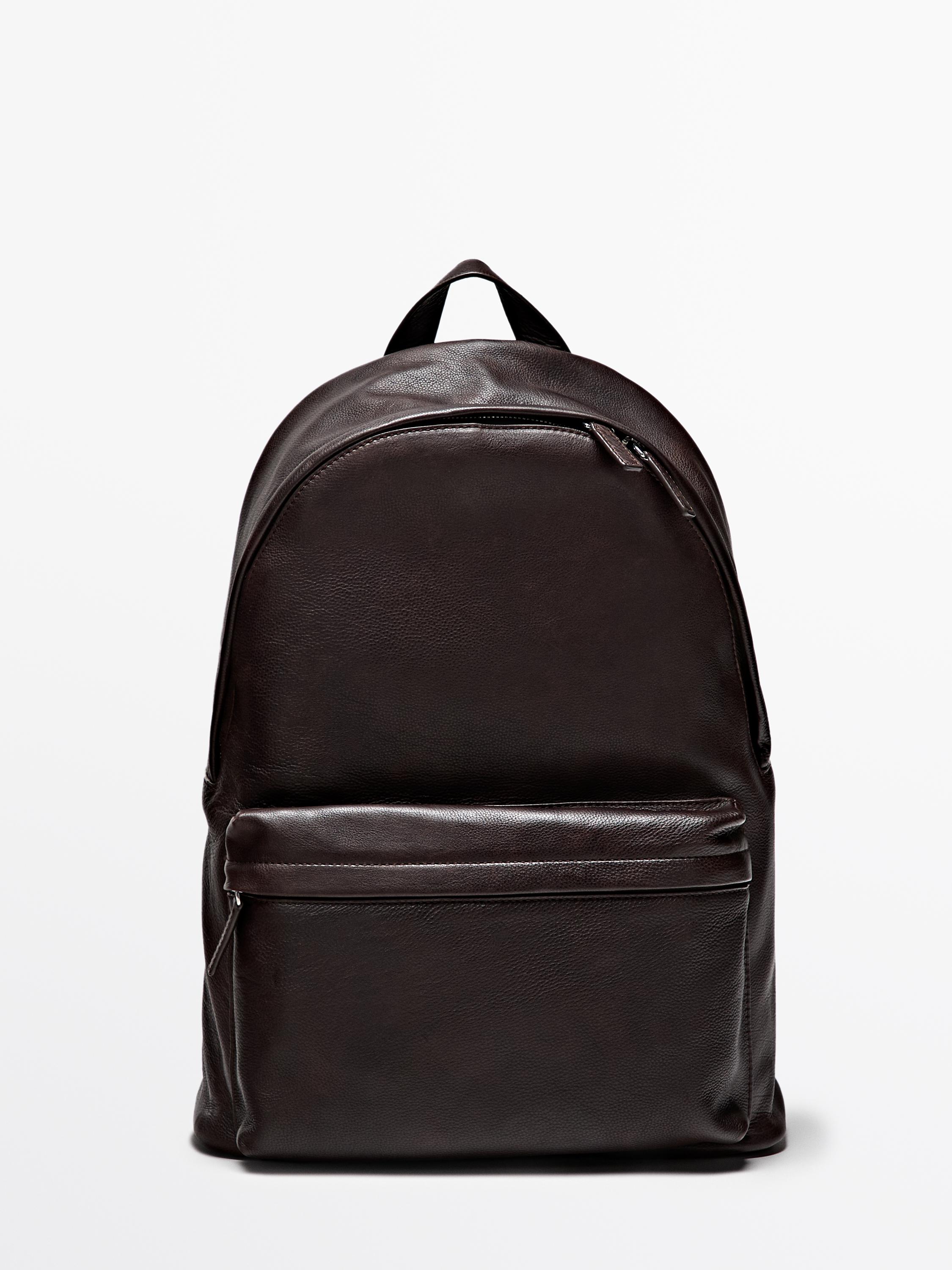 Sac à dos fermeture Éclair cuir nappa