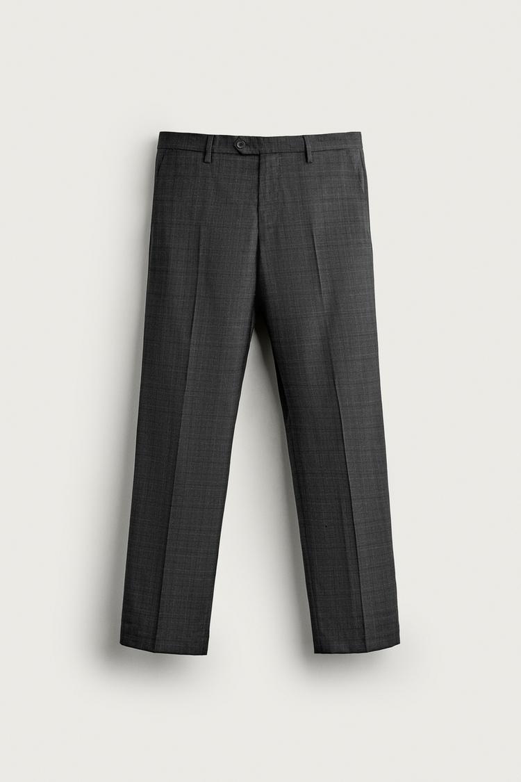 Pantalón traje cuadros 100% lana