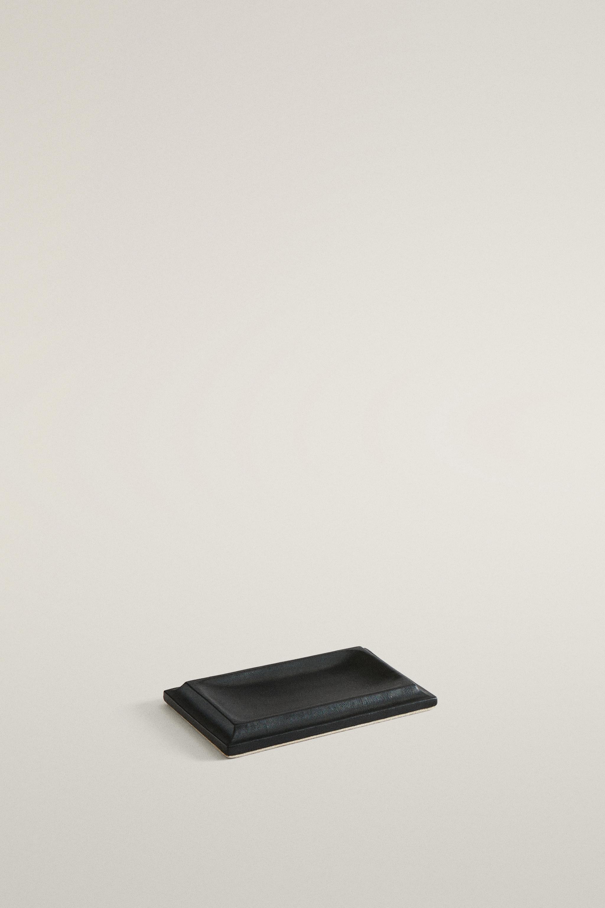 LEATHER DESK TRAY FOR CLIPS