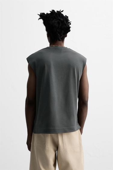 PRINTED & EMBROIDERED TANK TOP © OTIS KWAME KYE QUAICOE - Grey by Zara - Image 2