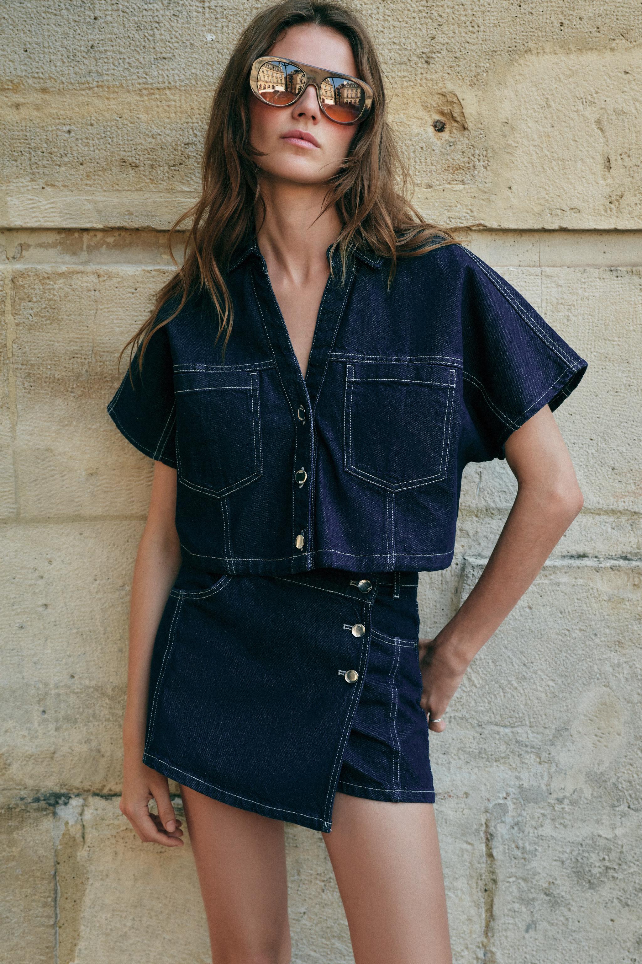 Z1975 SHORT DENIM SHIRT — Blue