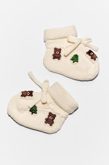 BOW BOOTIES - Ecru White by Zara
