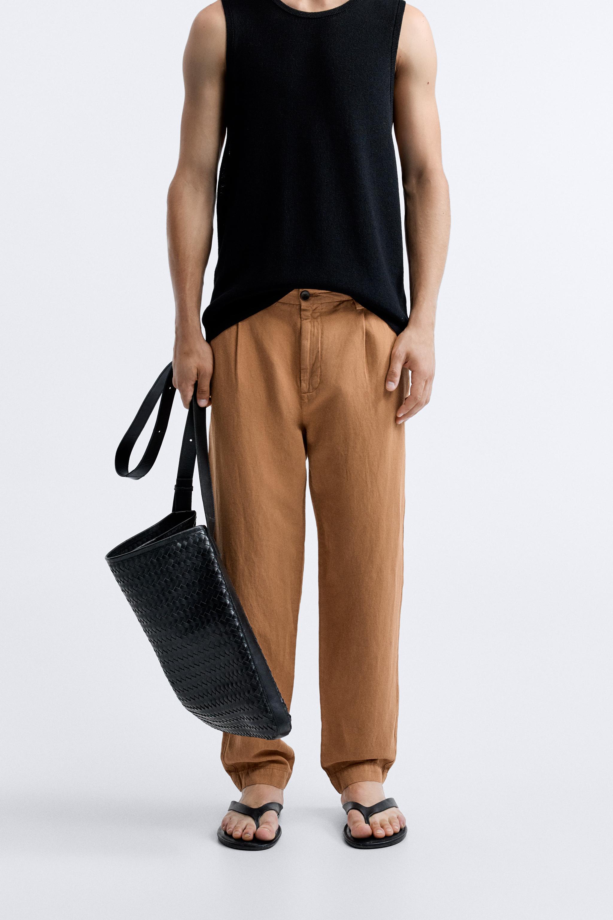 Zara linen store trousers mens