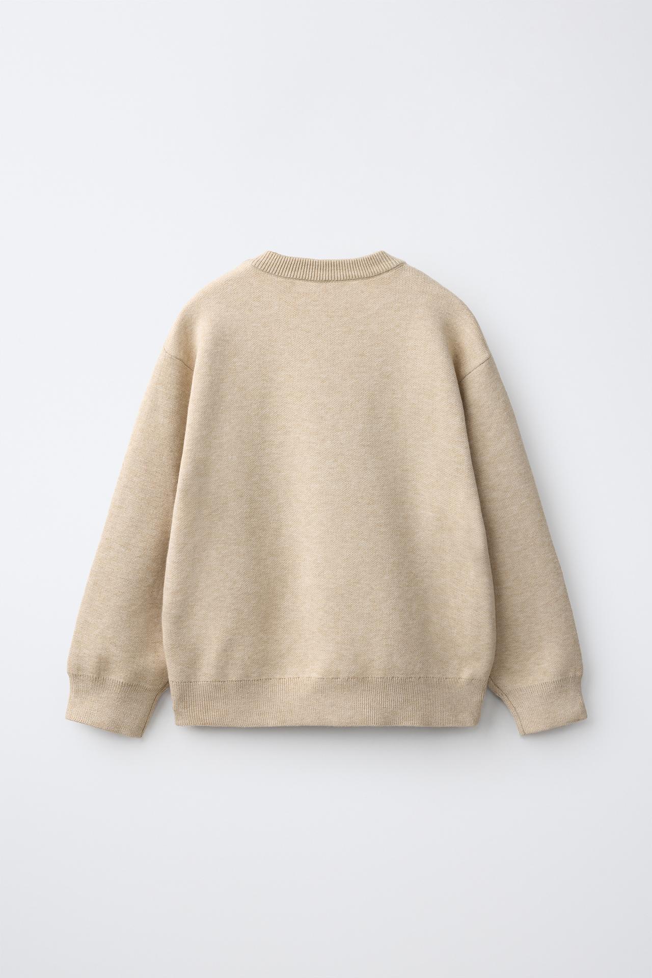 KNIT SWEATER — taupe brown