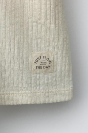 HENLEY T-SHIRT - Ecru by Zara - Image 3