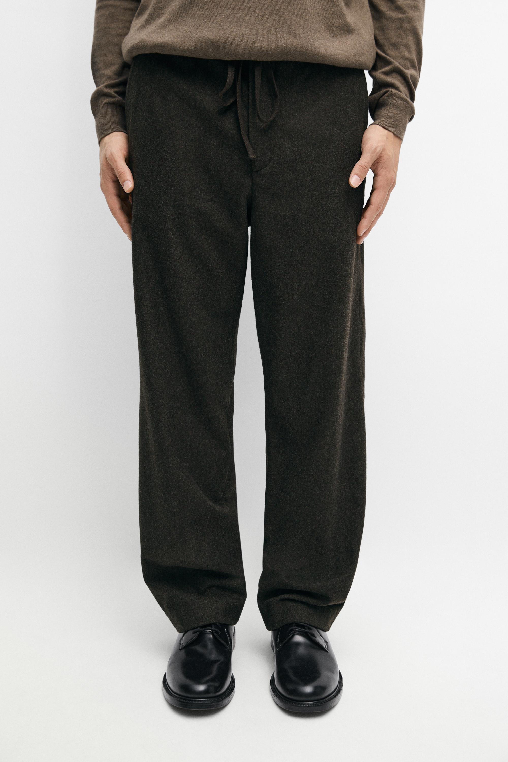 Pants flannel wool blend total look