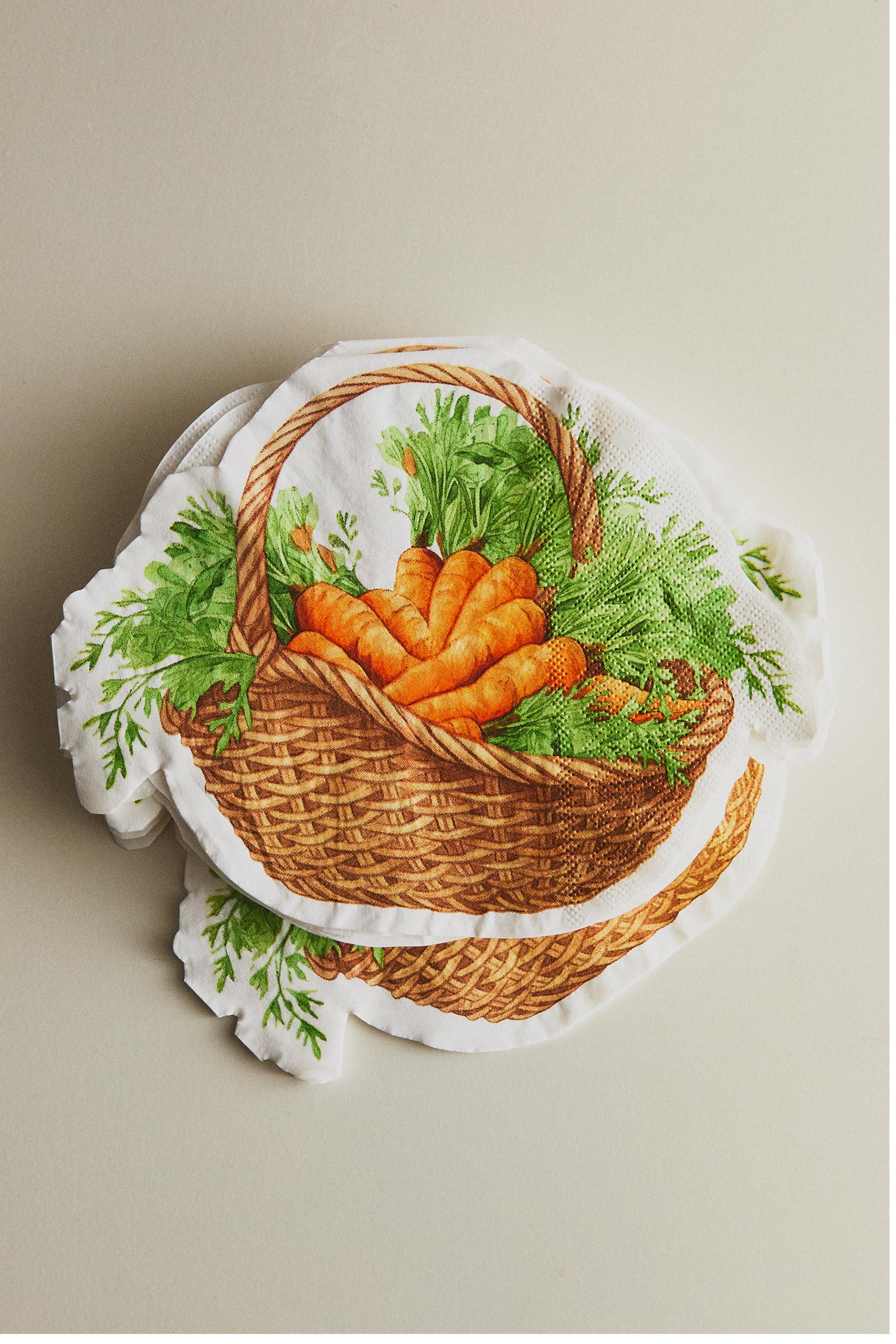LOT DE SERVIETTES EN PAPIER CAROTTES (LOT DE 20)