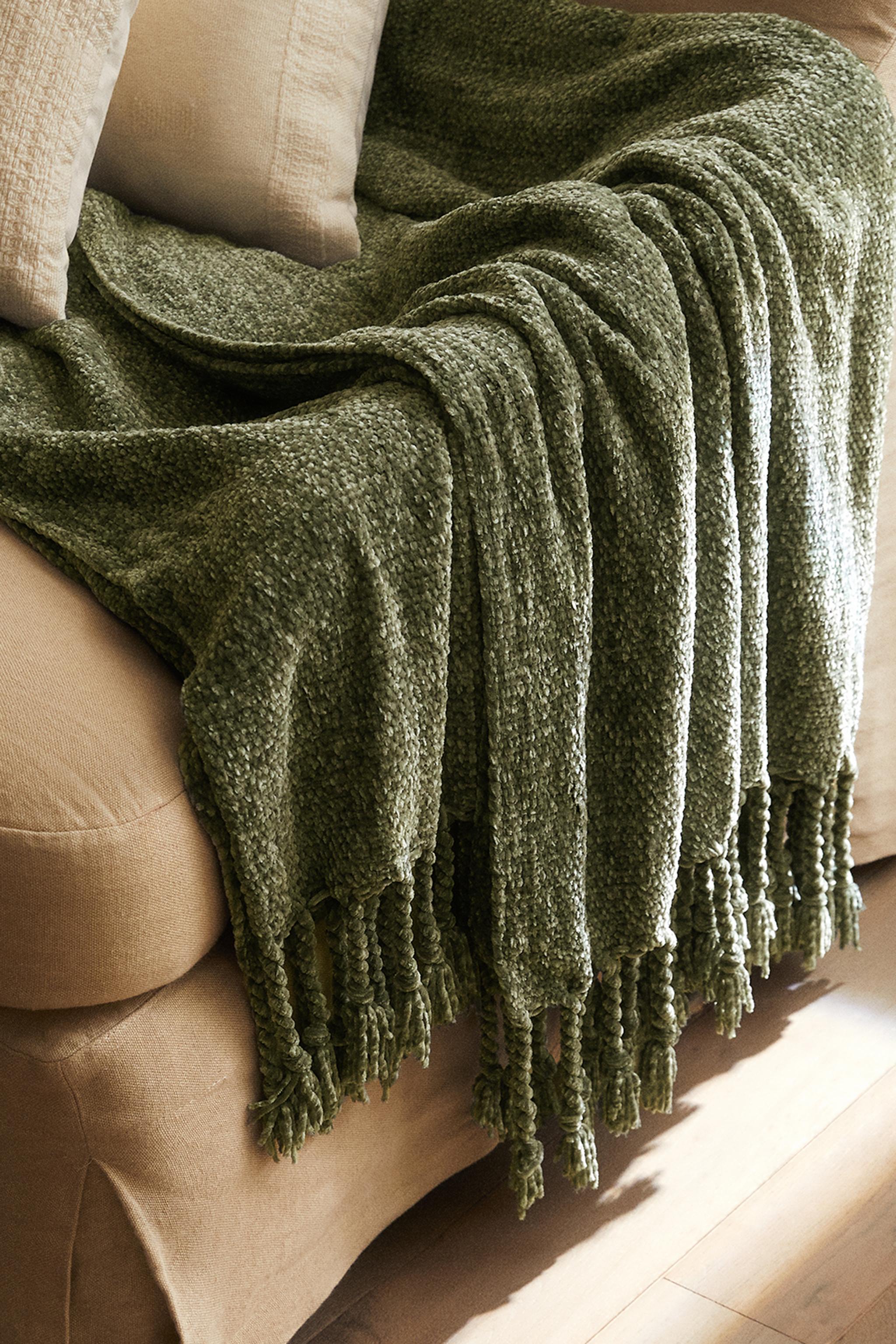 Chenille throw sale