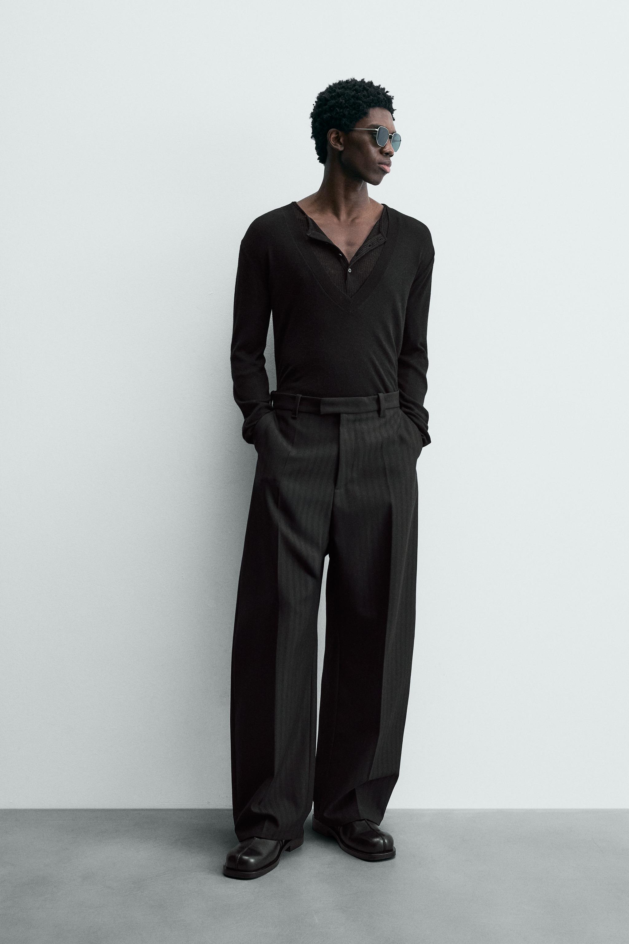 Vネックウールセーター - ブラック | ZARA Japan / 日本