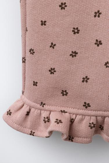PRINTED FRILL PLUSH TROUSERS - Pastel pink by Zara - Image 3