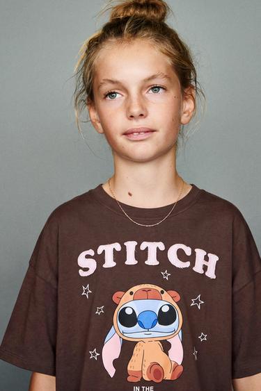LILO & STITCH © DISNEY PRINTED T-SHIRT - Brown by Zara