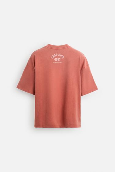 T-SHIRT IMPRIMÉ VARSITY - Rouge de Zara - Image 7
